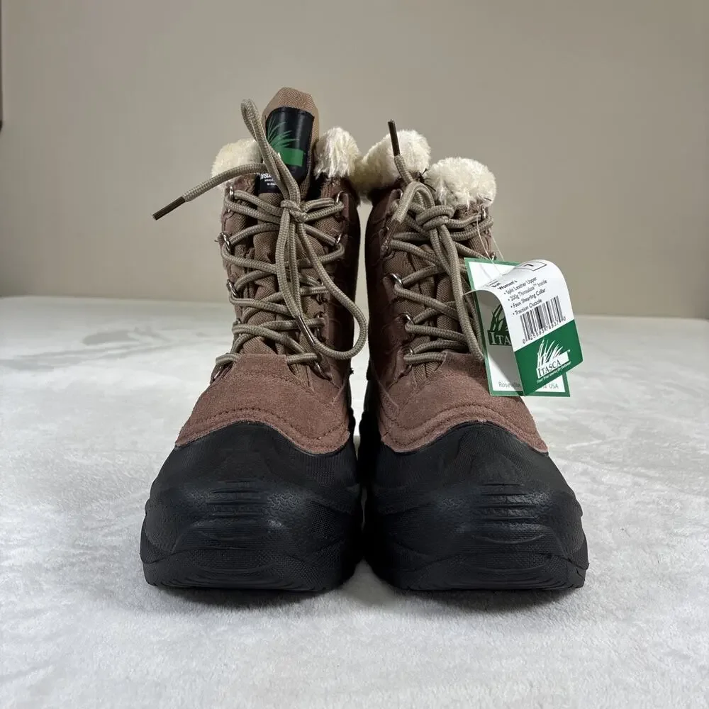 Brand New Itasca Cedar Boots Size 7 Buff Shearling Collar FS Benefits Charity